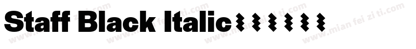 Staff Black Italic字体转换